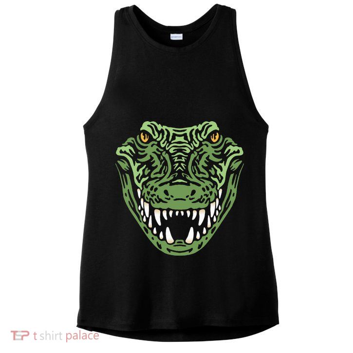Crocodile Alligator Face Crocodiles Gator Ladies PosiCharge Tri-Blend Wicking Tank