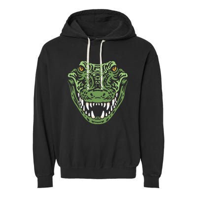 Crocodile Alligator Face Crocodiles Gator Garment-Dyed Fleece Hoodie