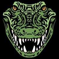 Crocodile Alligator Face Crocodiles Gator 7-Panel Snapback Hat