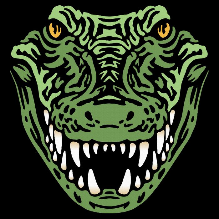 Crocodile Alligator Face Crocodiles Gator 7-Panel Snapback Hat