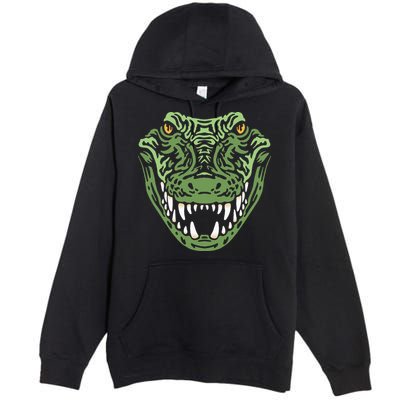 Crocodile Alligator Face Crocodiles Gator Premium Pullover Hoodie