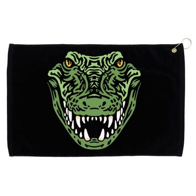 Crocodile Alligator Face Crocodiles Gator Grommeted Golf Towel