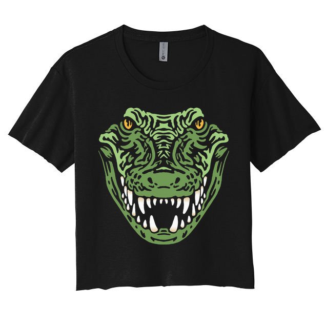 Crocodile Alligator Face Crocodiles Gator Crop Top