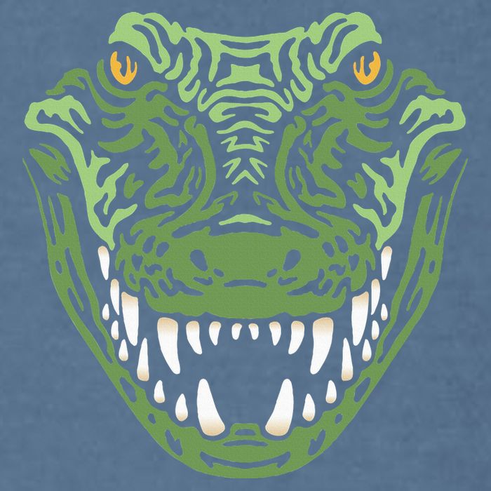 Crocodile Alligator Face Crocodiles Gator Garment-Dyed Sweatshirt