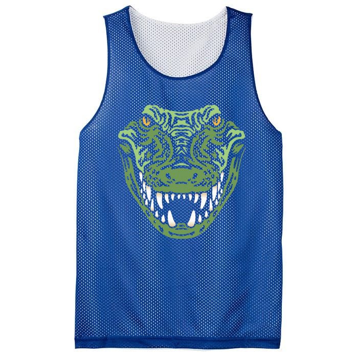 Crocodile Alligator Face Crocodiles Gator Mesh Reversible Basketball Jersey Tank