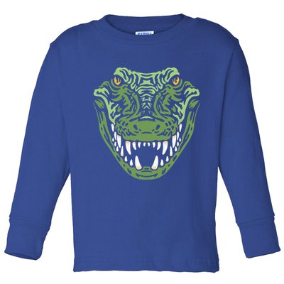 Crocodile Alligator Face Crocodiles Gator Toddler Long Sleeve Shirt