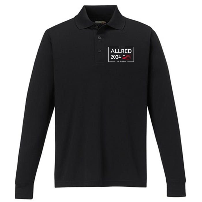 Colin Allred For Senate Texas 2024 Performance Long Sleeve Polo