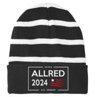 Colin Allred For Senate Texas 2024 Striped Beanie with Solid Band