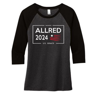 Colin Allred For Senate Texas 2024 Women's Tri-Blend 3/4-Sleeve Raglan Shirt