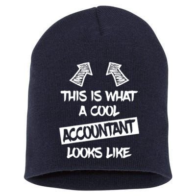 Cool Accountant Funny Saying Accountants Bookkeepers Short Acrylic Beanie