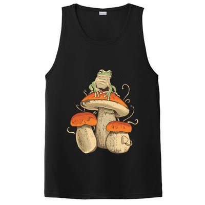 Cottagecore Aesthetic Frog Mushroom Moon Witch Vintage Fungi Gift PosiCharge Competitor Tank