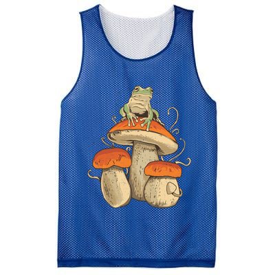 Cottagecore Aesthetic Frog Mushroom Moon Witch Vintage Fungi Gift Mesh Reversible Basketball Jersey Tank