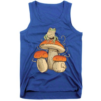 Cottagecore Aesthetic Frog Mushroom Moon Witch Vintage Fungi Gift Tank Top