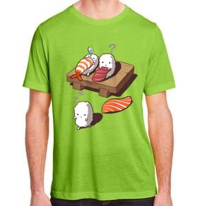 Cute And Funny Japanese Nigiri Sushi Sleepwalking Adult ChromaSoft Performance T-Shirt