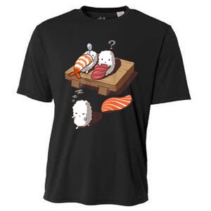 Cute And Funny Japanese Nigiri Sushi Sleepwalking Cooling Performance Crew T-Shirt