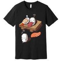 Cute And Funny Japanese Nigiri Sushi Sleepwalking Premium T-Shirt