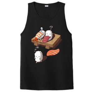 Cute And Funny Japanese Nigiri Sushi Sleepwalking PosiCharge Competitor Tank