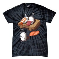 Cute And Funny Japanese Nigiri Sushi Sleepwalking Tie-Dye T-Shirt