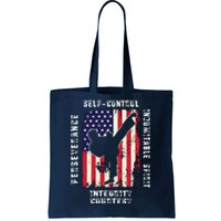 Cool American Flag Taekwondo Gift | Tae Kwon Do Martial Arts Tote Bag