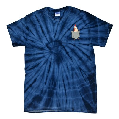 Cute And Funny Chicken In A Pocket Chicken Lovers Tie-Dye T-Shirt