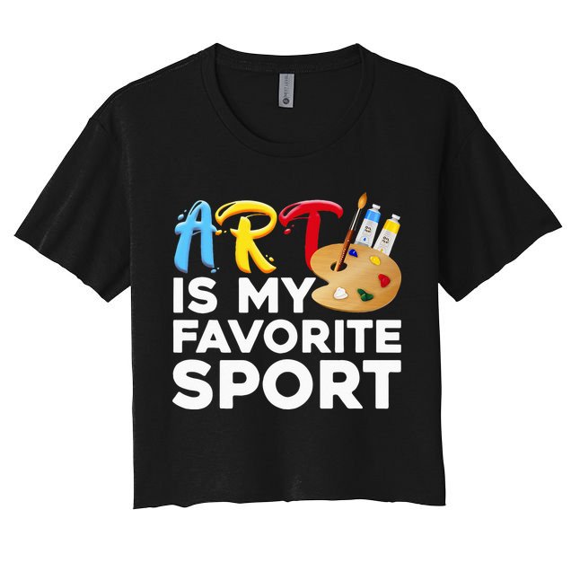 Cool Art For Wo Artist Painter Art Teacher Painting Crop Top