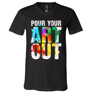 Cool Artist For Wo Painter Art Teacher Paint Artists V-Neck T-Shirt