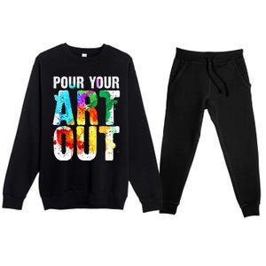 Cool Artist For Wo Painter Art Teacher Paint Artists Premium Crewneck Sweatsuit Set