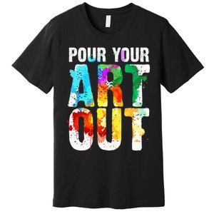 Cool Artist For Wo Painter Art Teacher Paint Artists Premium T-Shirt