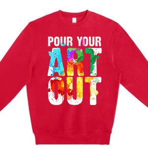 Cool Artist For Wo Painter Art Teacher Paint Artists Premium Crewneck Sweatshirt