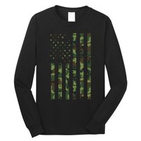 Camo American Flag Usa Camouflage Long Sleeve Shirt