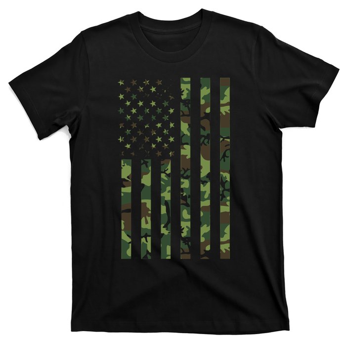 Camo American Flag Usa Camouflage T-Shirt