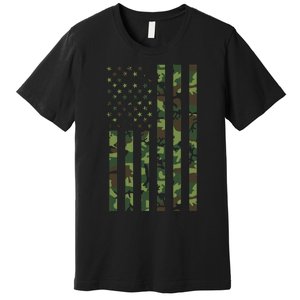 Camo American Flag Usa Camouflage Premium T-Shirt