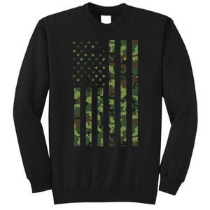 Camo American Flag Usa Camouflage Tall Sweatshirt