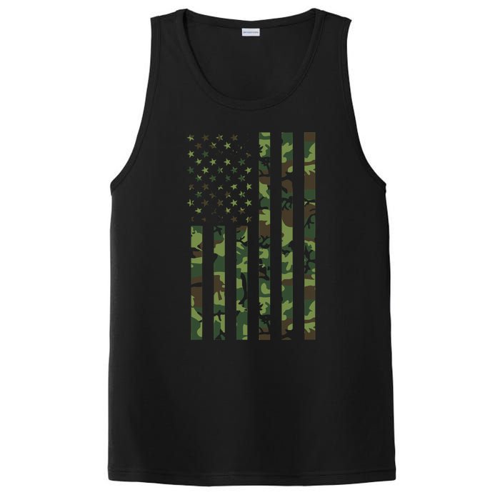 Camo American Flag Usa Camouflage PosiCharge Competitor Tank