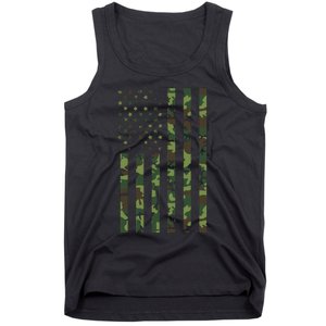 Camo American Flag Usa Camouflage Tank Top