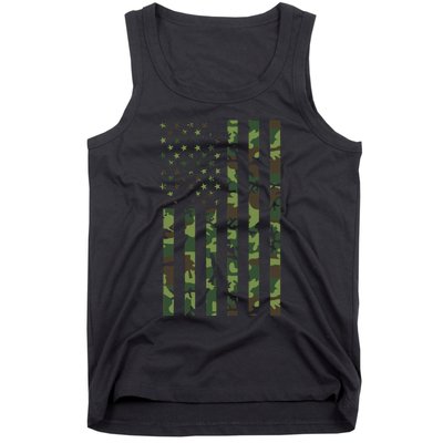 Camo American Flag Usa Camouflage Tank Top