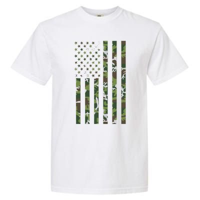 Camo American Flag Usa Camouflage Garment-Dyed Heavyweight T-Shirt