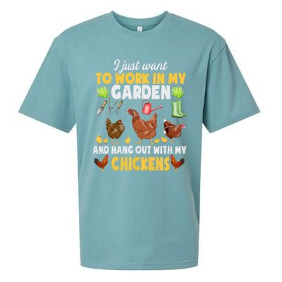 Chicken Animal Farm Garden For Farmer Gardening Sueded Cloud Jersey T-Shirt