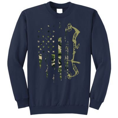 Camo American Flag Bowhunting Bow Archery Deer Hunting Gift Sweatshirt