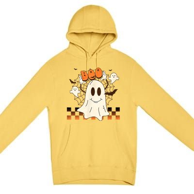 Cute And Funny Halloween Boo Ghost Premium Pullover Hoodie