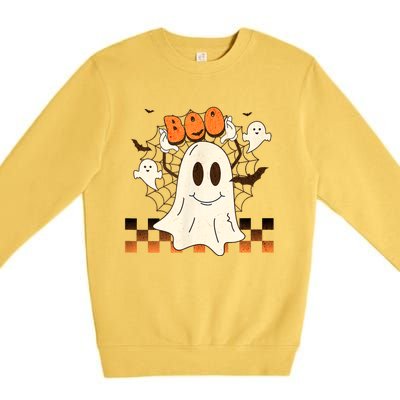 Cute And Funny Halloween Boo Ghost Premium Crewneck Sweatshirt