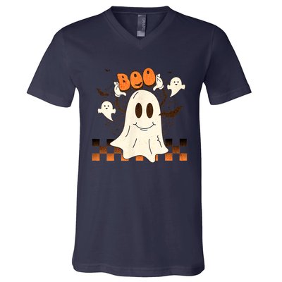 Cute And Funny Halloween Boo Ghost V-Neck T-Shirt