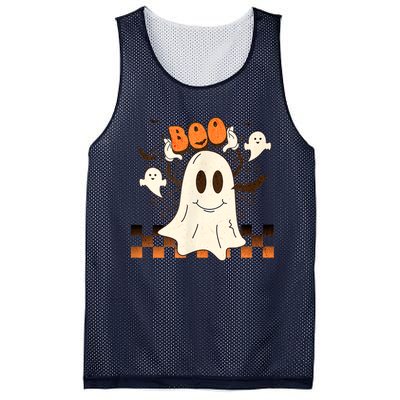 Cute And Funny Halloween Boo Ghost Mesh Reversible Basketball Jersey Tank