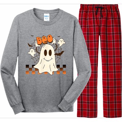 Cute And Funny Halloween Boo Ghost Long Sleeve Pajama Set