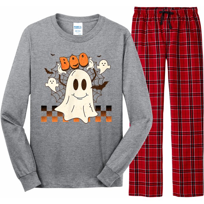 Cute And Funny Halloween Boo Ghost Long Sleeve Pajama Set