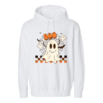 Cute And Funny Halloween Boo Ghost Garment-Dyed Fleece Hoodie