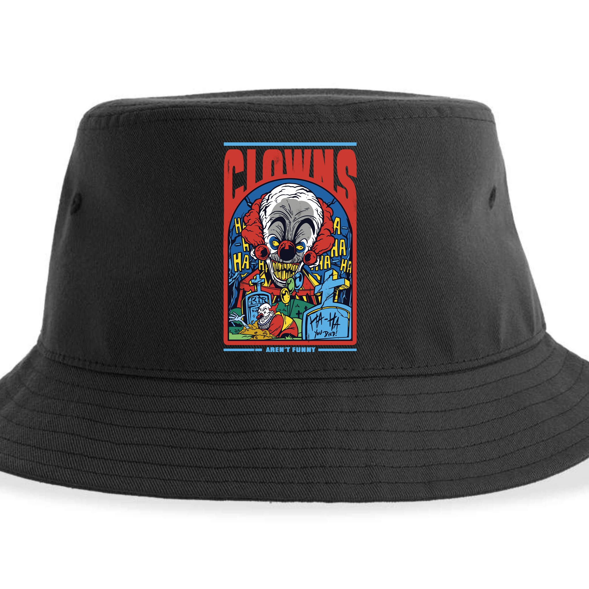Clowns Aren't Funny Horror Sustainable Bucket Hat