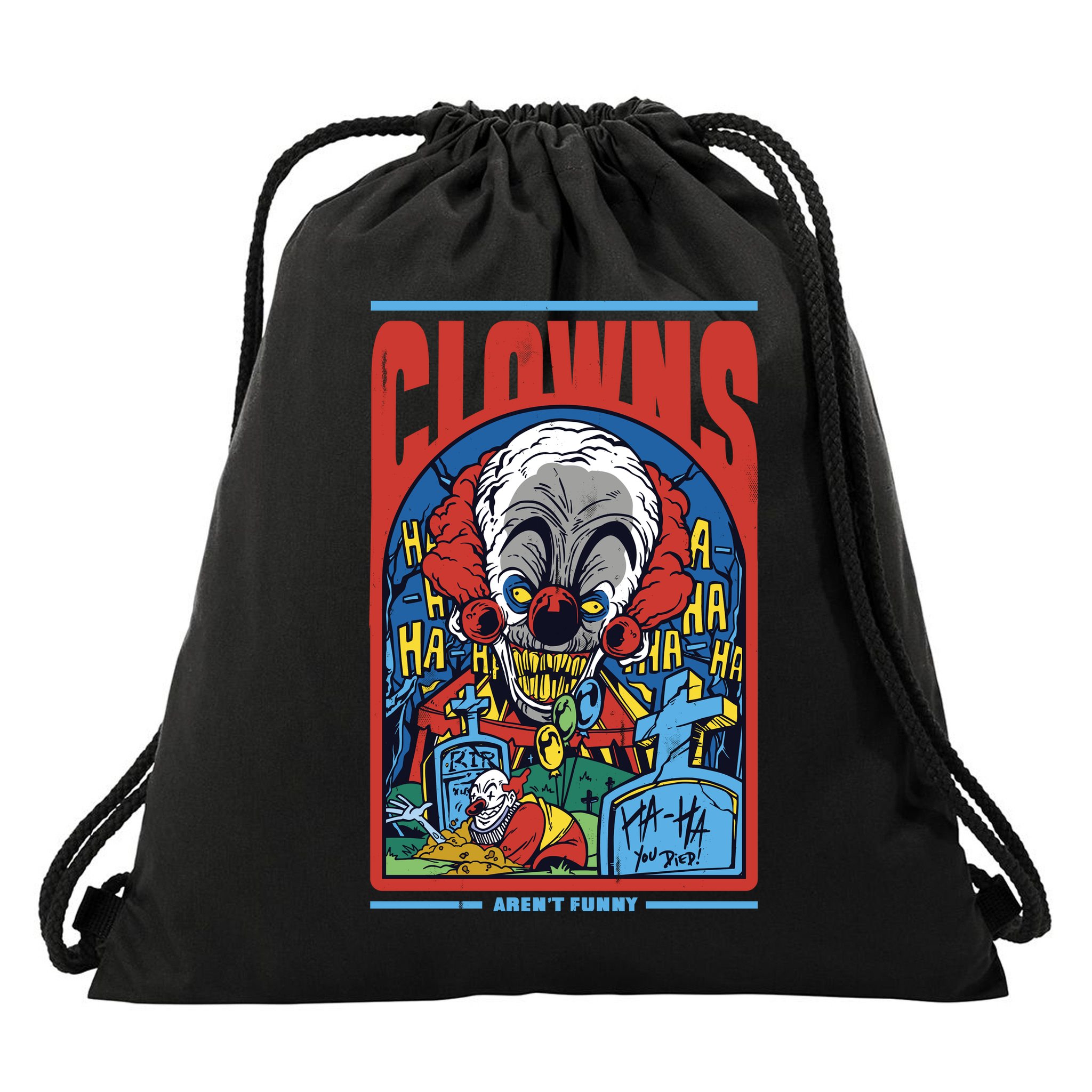 Clowns Aren't Funny Horror Drawstring Bag