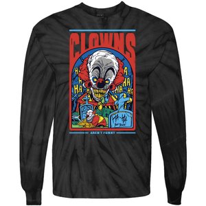 Clowns Aren't Funny Horror Tie-Dye Long Sleeve Shirt