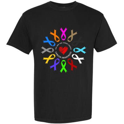 Cancer Awareness Fight Cancer Ribbon Garment-Dyed Heavyweight T-Shirt